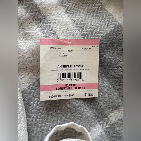 NWT - Anne Klein White Sleeveless Mid-Calf Tie Waist Dress - Picture 8 of 16